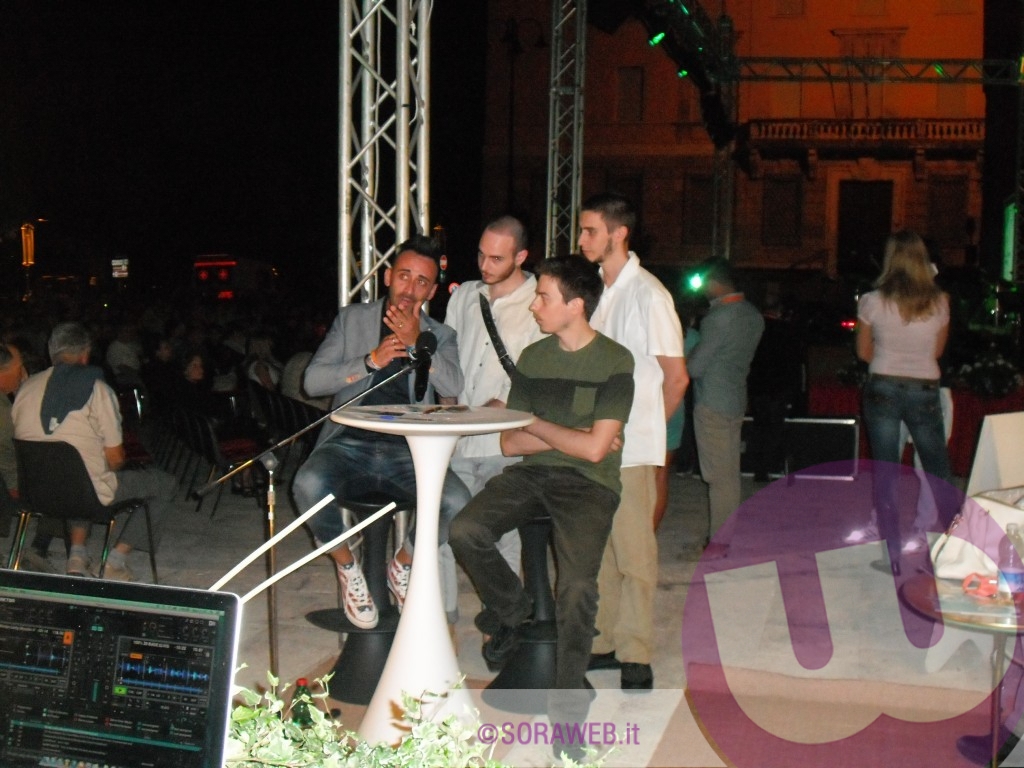 I Vinkel Trio insieme a Paolo Colasanti durante il Prefestival